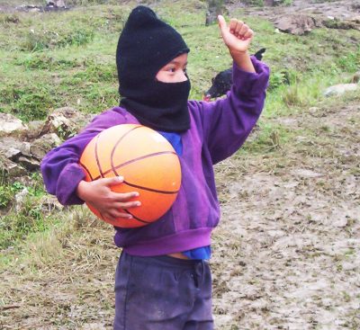 Young Zapatista basketball player