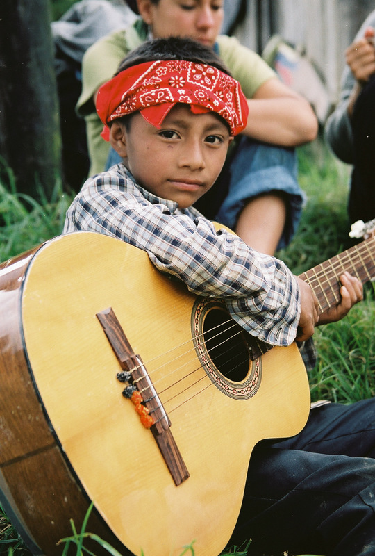 Zapatista playing guitar