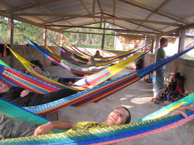 U.S. university students sleeping in Zapatista educational center in Chiapas, Mexico.