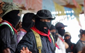 Zapatista spokesperson Sub-commander Insurgent Moises is an indigenous person from Chiapas, Mexico.